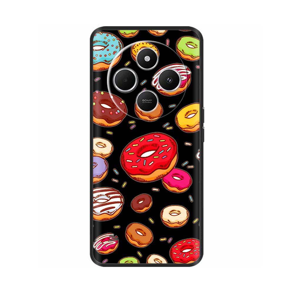 Luxury Painted Case For Redmi 14R 5G Soft Black Silicone Bumper Back Cover for Xiaomi Redmi 14R 14C Cases Funda Shockproof Shell