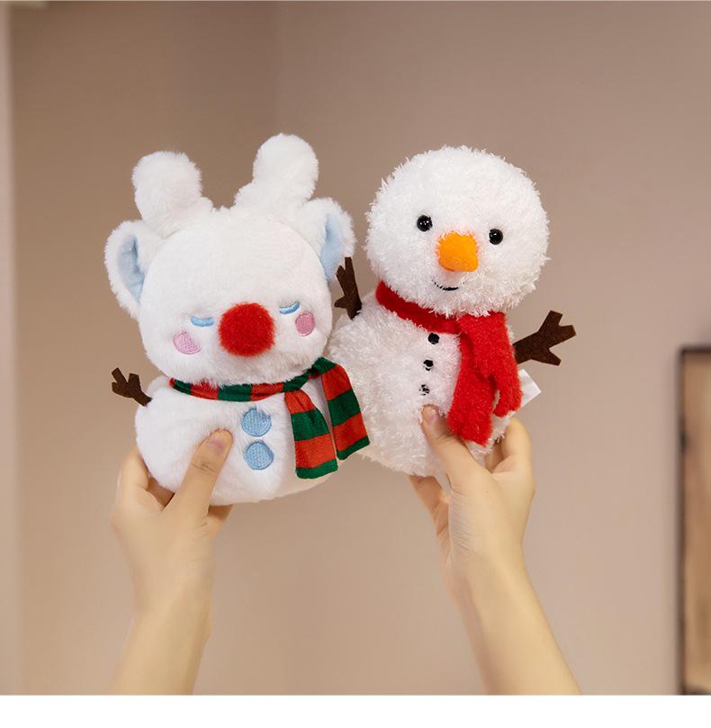 Children's Plush Santa and Snowman Christmas Dolls Gift