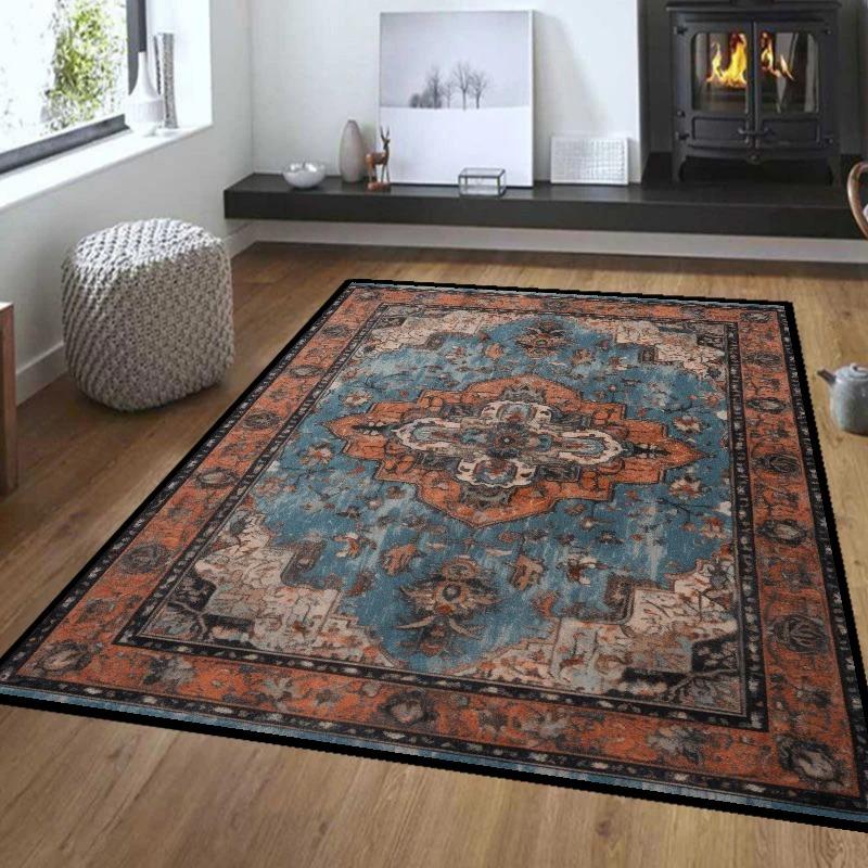 

Retro Bohemian Carpets for Living Room Soft Non-slip Floor Mat Large Area Rugs Washable Home Decoration Bedroom Rug Rooms Decor 60x90cm