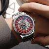 Herren Mechanische Uhr Automatisch Glücksspiel Drehende Scheibe Zifferblatt Armbanduhr Wasserdicht Leuchtende Uhr
