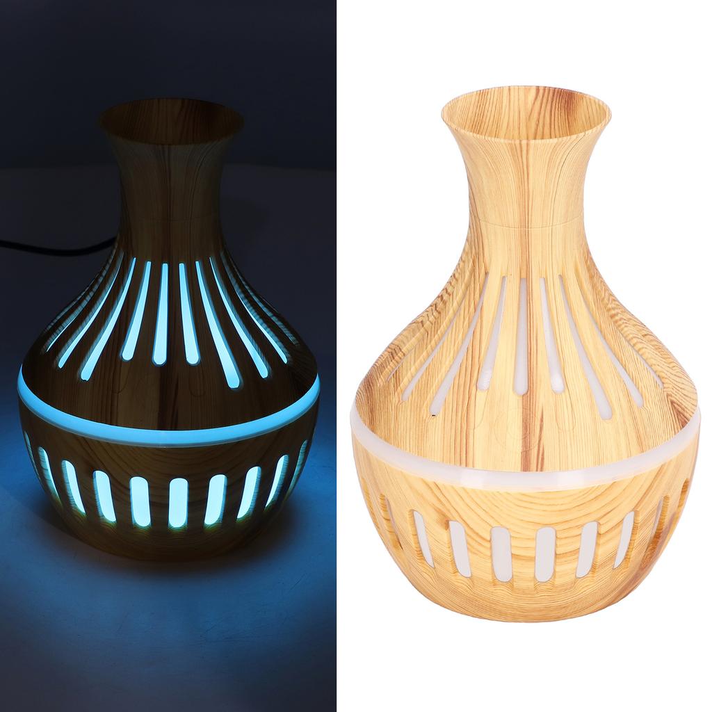 300ml Humidifier USB Powered Wood Grain Aromatherapy Diffuser with 7 Colors LED Light 5V 1A