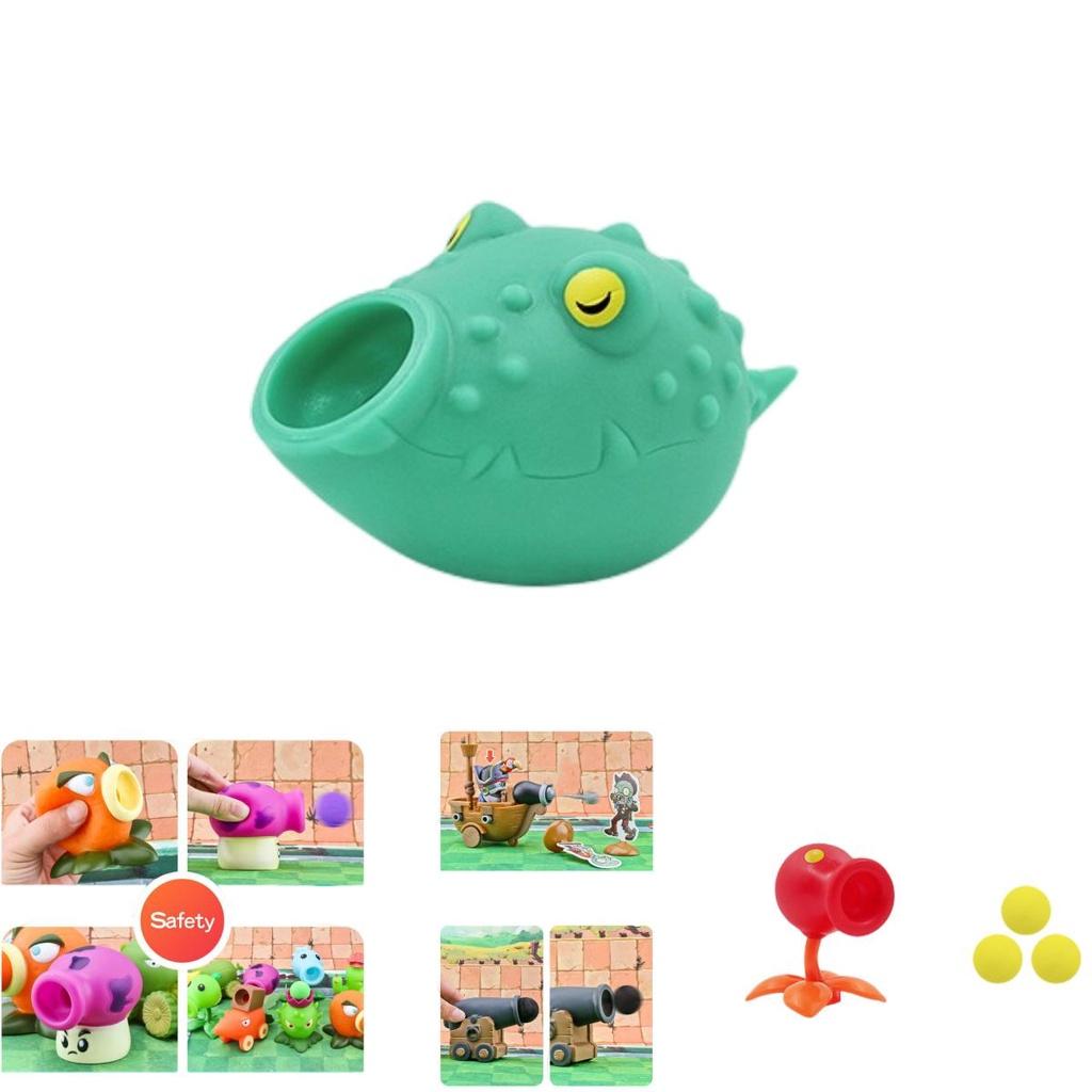 Plant Vs. Zombie Toy Olive Machine Gun With Pea Clip And Corn Shooter Accessories