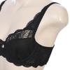 Black Non Woven Flower Lace Full Cup Bra Aabr4430 Bk