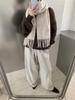 Women's Wool Blend Tassel Scarf - Versatile Korean Style Fashion for Autumn/Winter