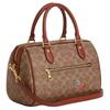 COACH Rowan Coated Canvas Shoulder Bag, Crossbody Bag, Handbag Medium Womens Tan Multicolor