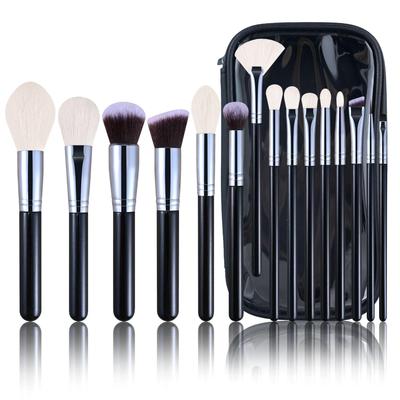 Cangzhou 15-teiliges Make-up-Pinselset mit Tierhaaren: Lidschatten- und Foundation-Pinsel