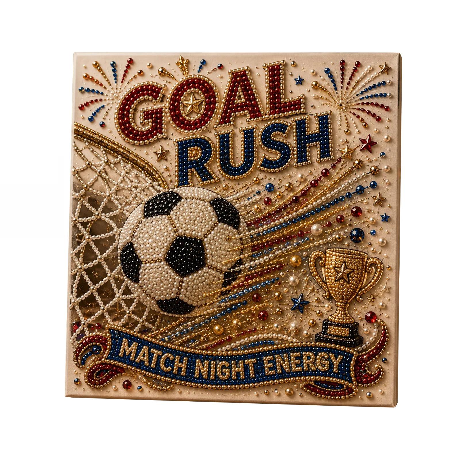 Football Theme DIY Pearl Diamond Painting Kit Wall Hanging Decor Stadium Nights One Summer of Football Art Craft One Size