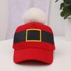 Christmas Decorative Belt Buckle Pattern Adjustable Baseball Cap For Cosplay Stage Performance Party Hat