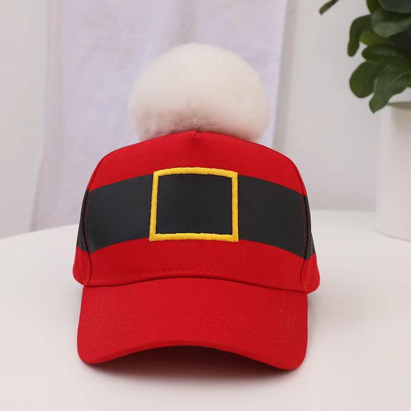 Christmas Decorative Belt Buckle Pattern Adjustable Baseball Cap For Cosplay Stage Performance Party Hat