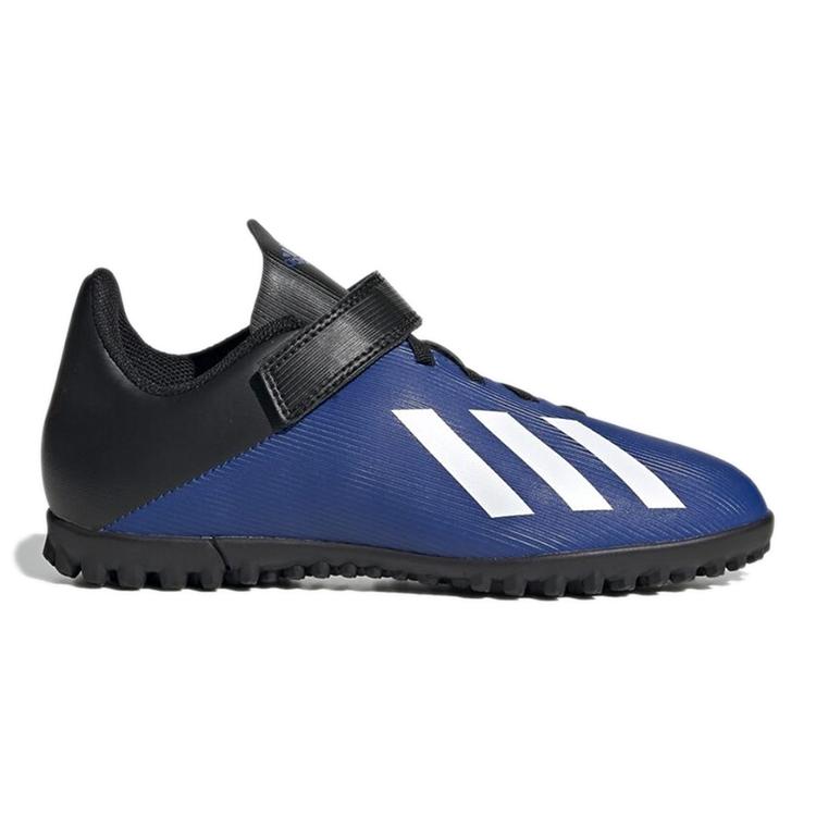 adidas X 19.4 TF K Round Tip Abrasion Resistant Low Top Kids' Soccer Shoes Blue Black Kids' FW1064