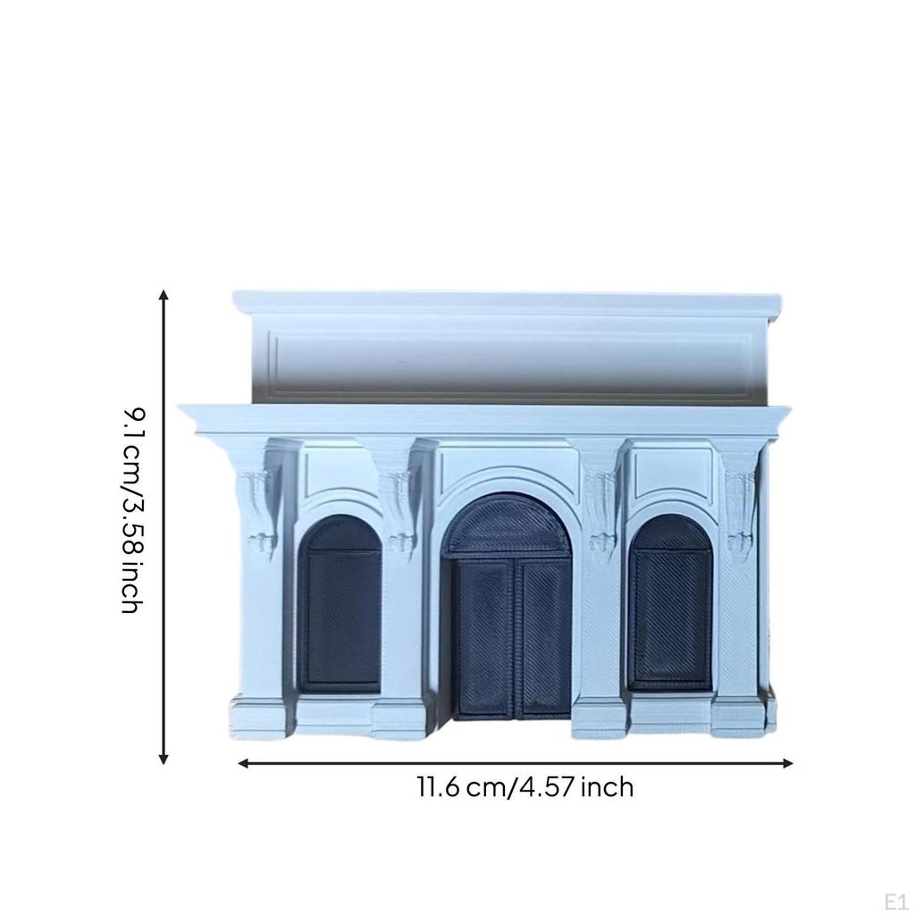 Dollhouse Facade EuropeanStyle Model Classical Building Front for Hobbyists,