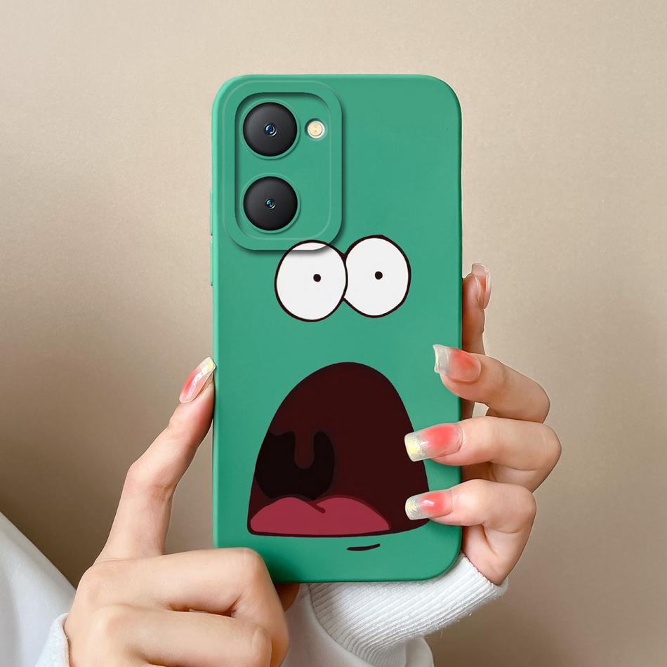 Phone Cases For Vivo Y03 4G Flowers Soft Liquid Silicone Camera Lens Premium Protection Back Covers For Vivo Y 03 Funda Carcasa