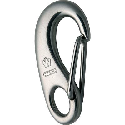 Wichard Carabiner Surgical Stainless Steel 50mm M Size Breaking Strength 300kg 2480 Silver (316L)