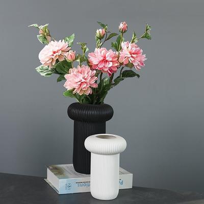 Advanced Ceramic Flower Insert Creative Vegetarian Vase Hydroponic Home Ornament Ins Wind High Face Flower Utensil Nordic