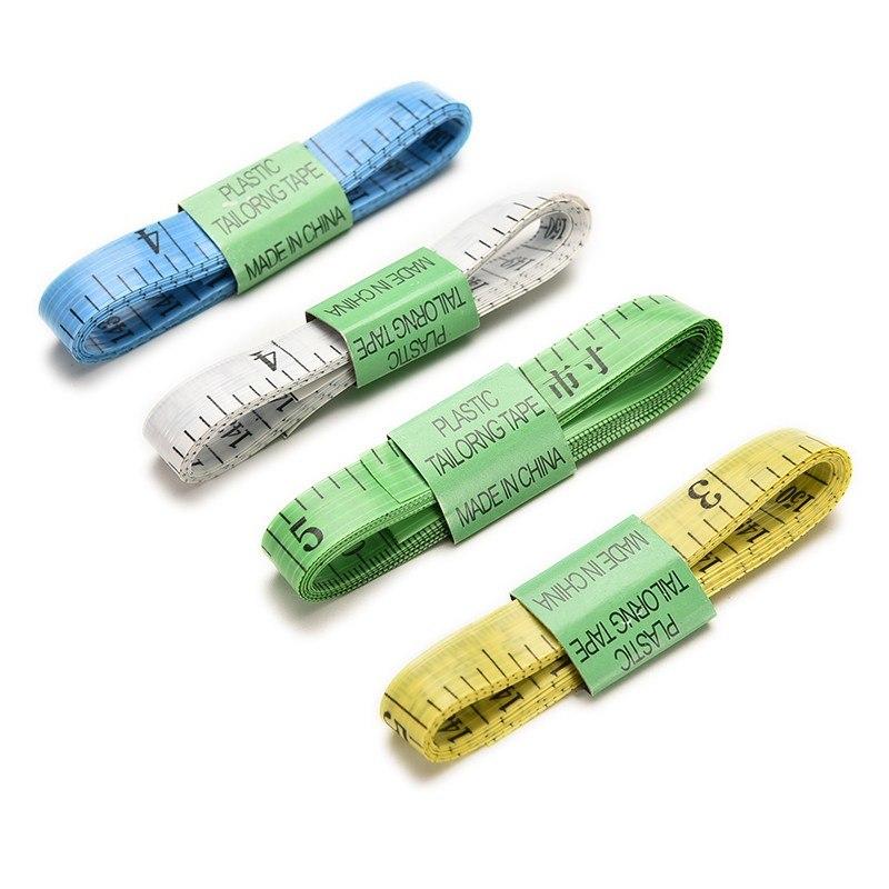 Random Color 150cm/60" Body Measuring Ruler Sewing Tailor Tape Measure Soft Flat Sewing Ruler Meter Sewing Measuring Tape