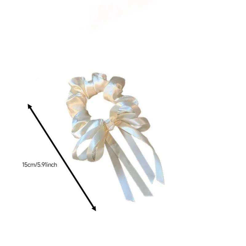 Koreanischer Schleifen-Streamer Haargummi Damenmode Einfach und Vielseitig Scrunchie Outdoor Haaraccessoires