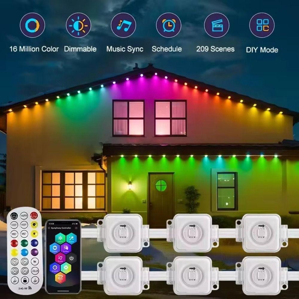 App Remote Control RGB Lights Smart String Lights Decorative Lights Eaves Lights  Garden Decor