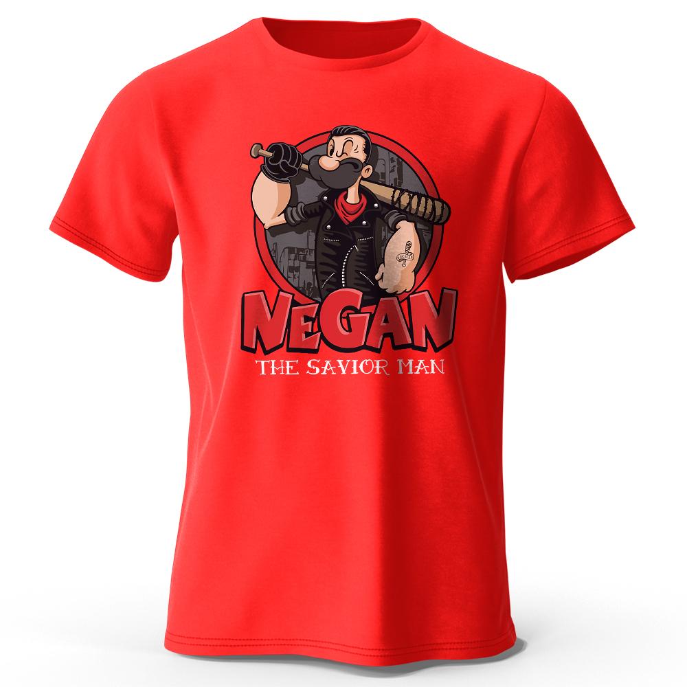 Мужская футболка Negan The Savior Man Printed 100 хлопок свободные футболки с забавной графикой для мужчин летние топы S красный 1198₽