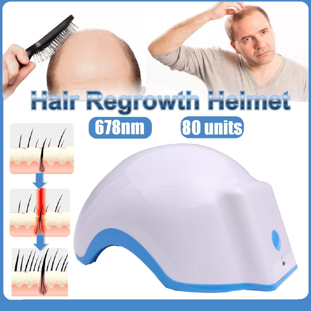 100-240V 50/60Hz Rechargeable Laser Hair Regrowth Helmet 678nm Hair Low Light Extension Laser Cap Treating Hair Loss