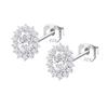 Earrings - LOTUS - Silver Marguerite Stud Earrings - 925 Silver - Zirconium Oxide - White