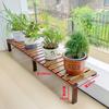 Adjustable Height Wooden Window Sill Flower Stand Wide Balcony Plant Shelf Narrow-Top Home Decor Flower Rack