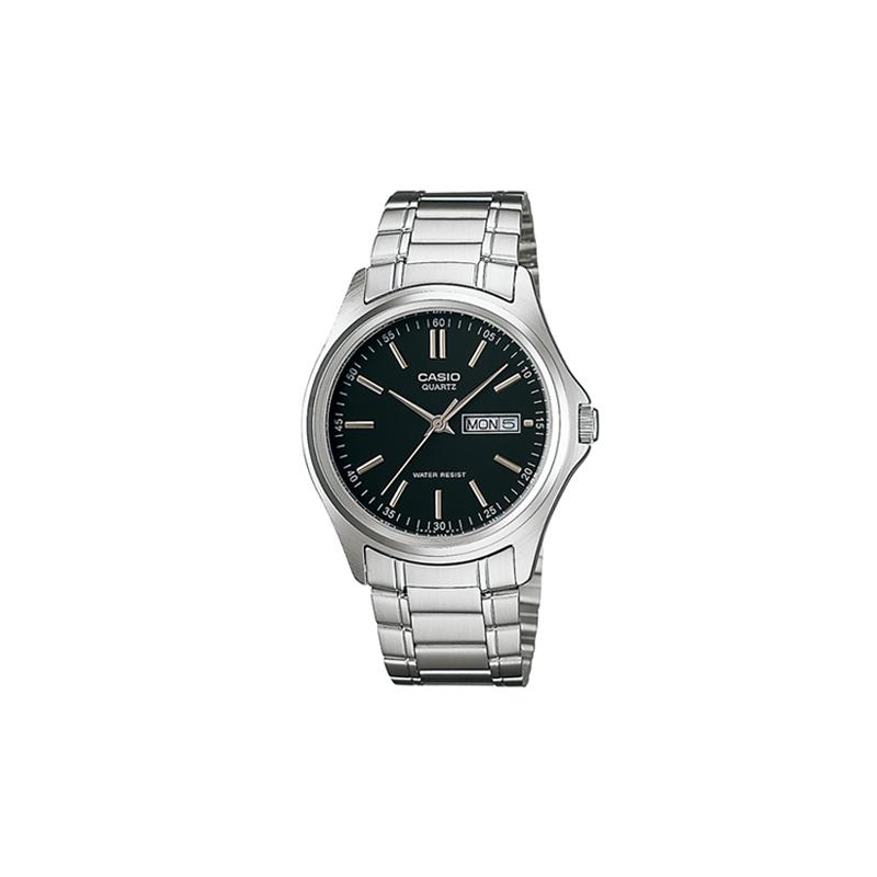 

Casio STANDARD series waterproof calendar quartz movement stainless steel strap Japanese and Korean watch men s watch black dial MTP-1239D-1A чёрный