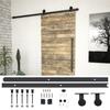 VidaXL Fixing Kit for Sliding Door 200 Cm Steel Black