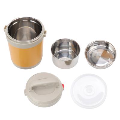 1.6L Speise-Thermobehälter 304 Edelstahl Drei Schichten Tragbar Isolierte Lunch Bento für Studenten