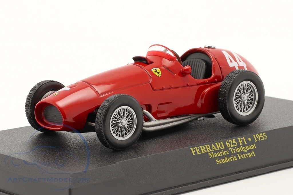 

F1 Ferrari 625 Mini Car Морис Трентиньян, Гран-при Монако, победитель 1955 года, Морис Трентиньян, 1/43, № 44 [предмет] красный