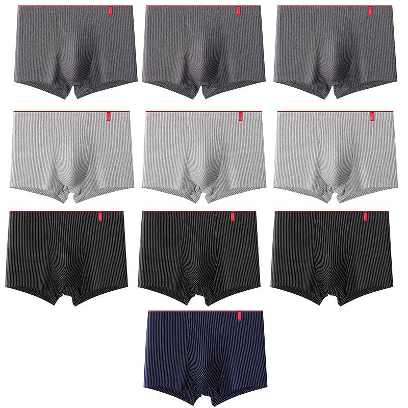 Pánské kalhotky plus size pruhované boxerky šortky boxerky pohodlné bavlněné pánské kalhotky spodní prádlo šortky L-4XL