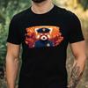Tişört Erkek Kırmızı Panda Polis Temalı Pamuklu Beden XS'ten 5XL'e