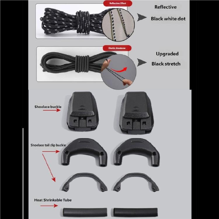3Pairs Elastic Shoe Laces With Cord Lock Fasteners Anti Slip Stretchy Shoelaces Sneakers Lace For Men Women Teen Kid