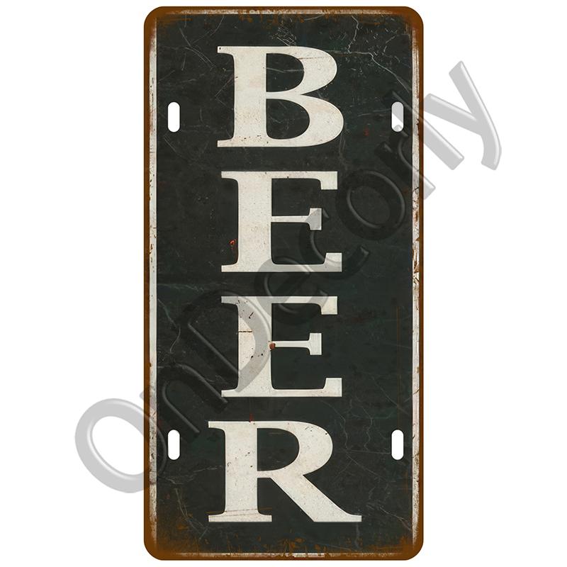 Vintage Metal Tin Sign Plaque For Beer Bar Pub Man Cave Wall Decor Art