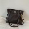 Autumn and Winter New Large-capacity Retro Tote Bag Fashionable Versatile Chain Shoulder Bag Simple Casual Messenger Bag
