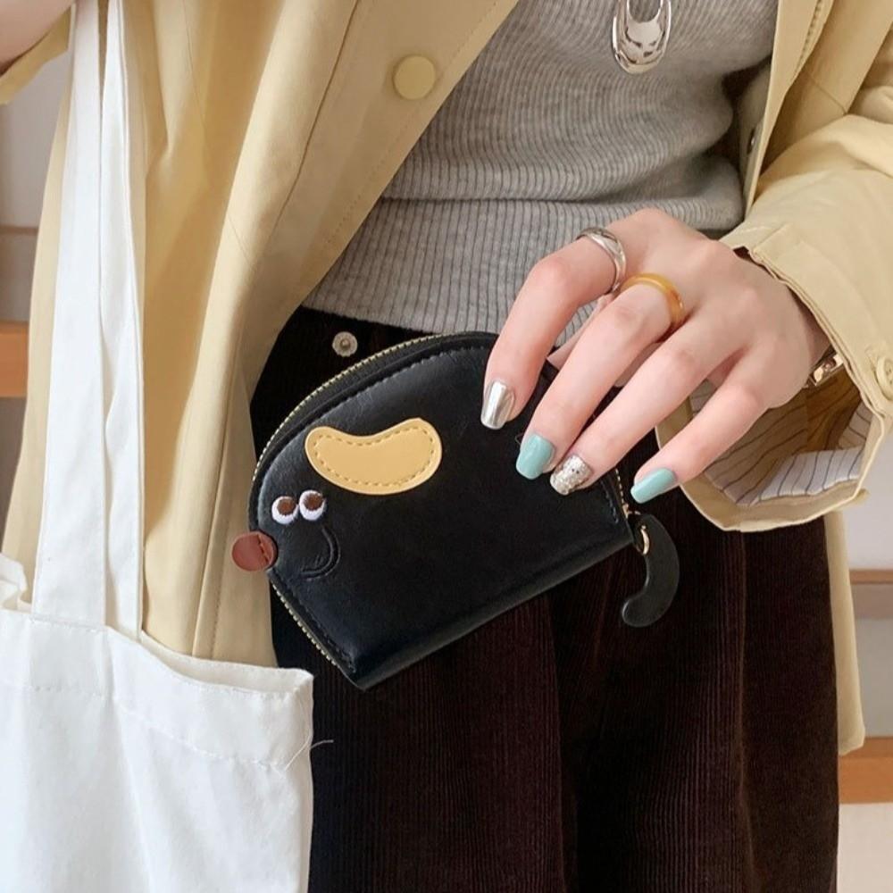 Cartoon PU Leather Card Holder PU Card Holder Change Bag Dog Card Bag  Women