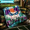 1PC Custom Name Blanket Dexter Sunglasses Flannel Blankets Patterns Throw Blanket All-Season Soft Gift for Couch, Bed, Camping, Birthday Gifts