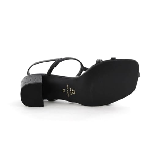 HIMIKO/Himiko/T-Riemchen-Sandalen mit eckiger Zehenpartie/651210 Schwarz 235