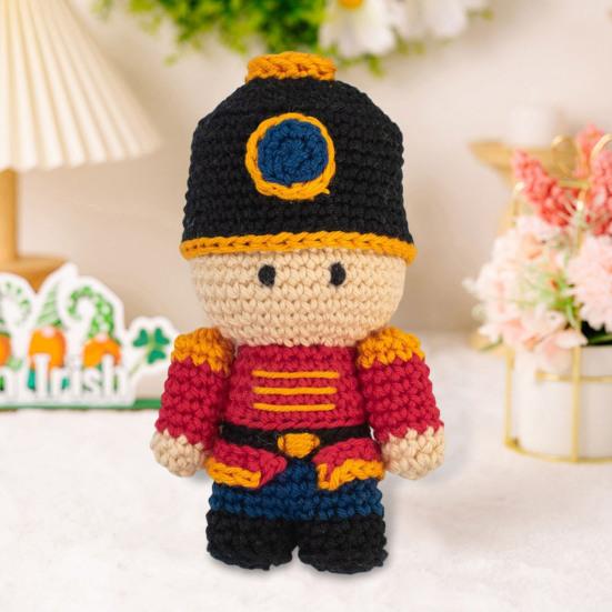 Christmas Crochet Kit Crochet Starter Kit with Step-by-Step Video Tutorials Santa Claus Nutcracker Green Elf Knitting Set for Beginners