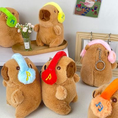 Music Kapibala Plush Doll Creative Headphones Capybara Doll Bag Accessories Catch Dolls
