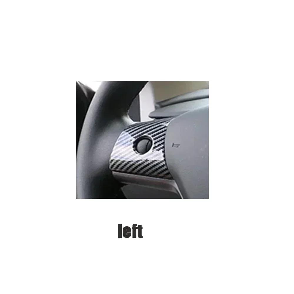 NEW Steering Wheel Trim Cover For Tesla Model 3/Y Interior Accessories Compatible With Tesla Model 3/Y Carbon Fiber Pattern