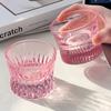Pink Waist Coffee Glasses Handmade Vintage Drinking Cups for Tea Coffee Juice Drinking Cups for Restaurant Bar Home