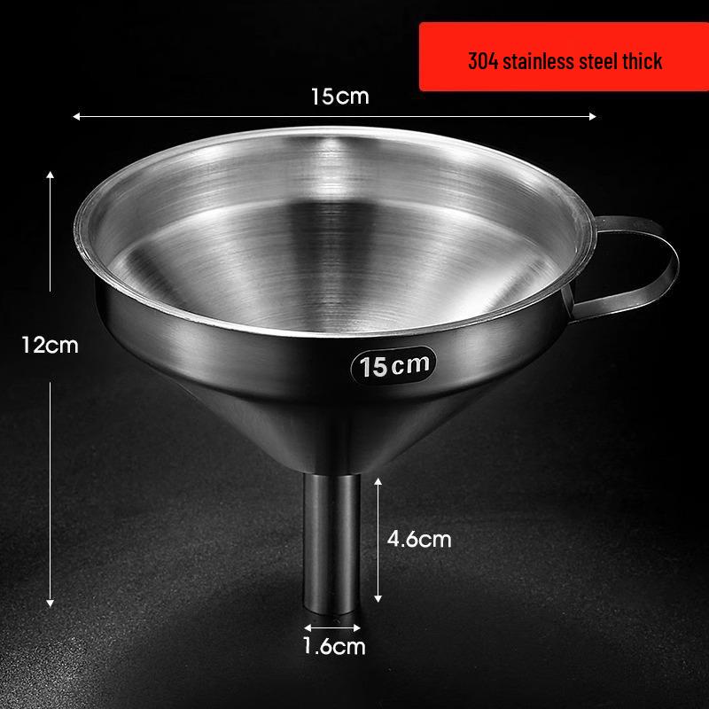 304 Stainless Steel Funnel Filter: Food-Grade Screen for Oil, Boiling Water, Wine, & Medicine