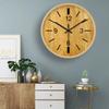 8 Inch European Wooden Silent Table Clock Living Room Simple Decoration Pointer Clock, Desktop Creative Wood Quartz Clock