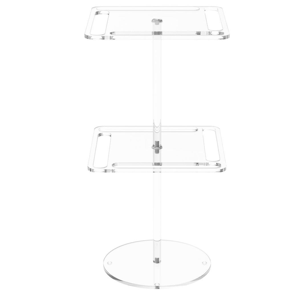 1/2-Layer 360° Rotating Sunglasses Display Stand Acrylic Clear Glasses Organizer Holder Desktop Rack up to 12 / 24 Eyeglasses