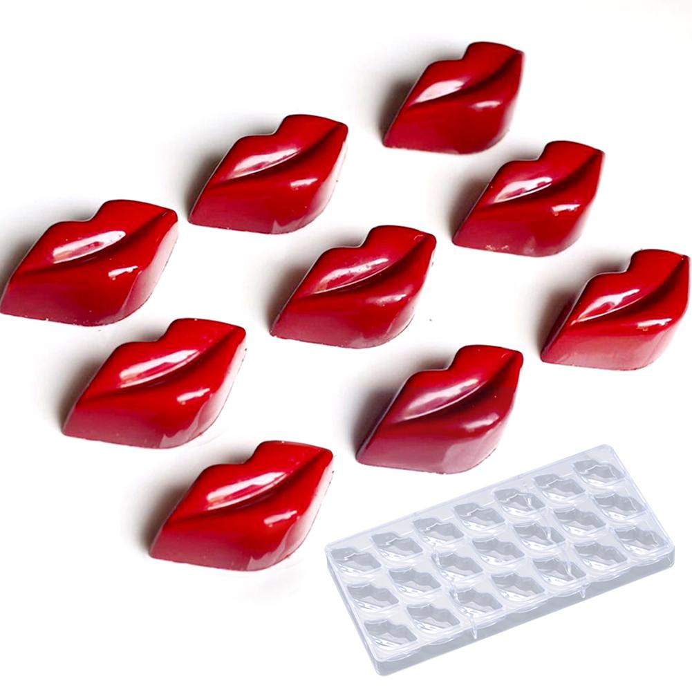 21 Hulrom Leppe Sjokoladeform Gjennomsiktig Plast DIY Kakedekorasjon Form Kjøkken Isbiter Kjeks Bakeverktøy