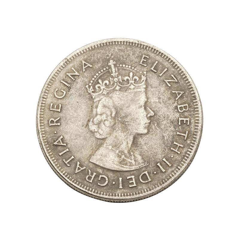 1959 Královna Alžběta starožitné mince, stříbrné dolary, vintage, evropské a americké řemeslné výrobky