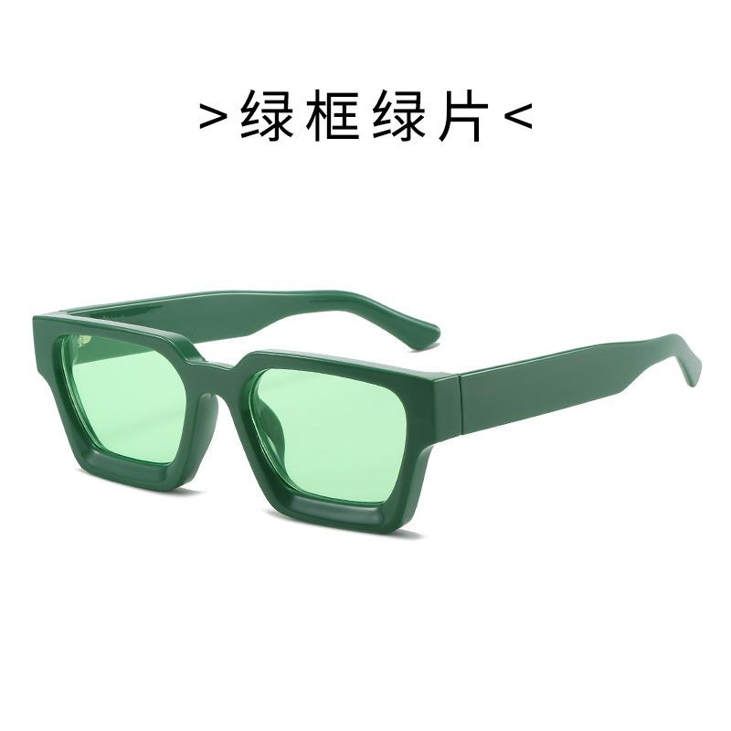 2024 New Arrival Fashion AC Lens Classic Cool Big Frame Glasses Retro Punk Thick square Frame Sunglasses for Women Men