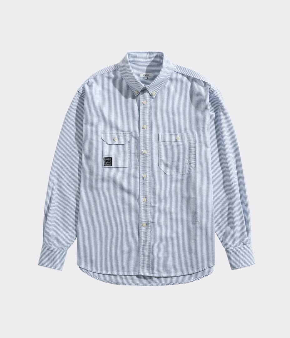 Calico Office Shirt / Blue Stripe Blue Stripe/M