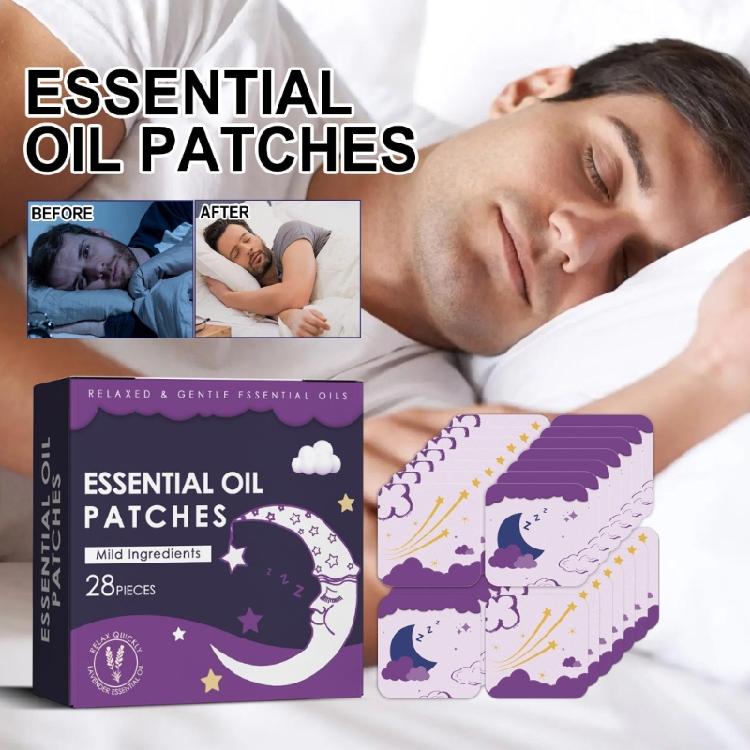 28 Pieces Comfortable Sleep Patches With Essential Oils Muscle Relaxation Patches For Quick Sleep And Stress Relief