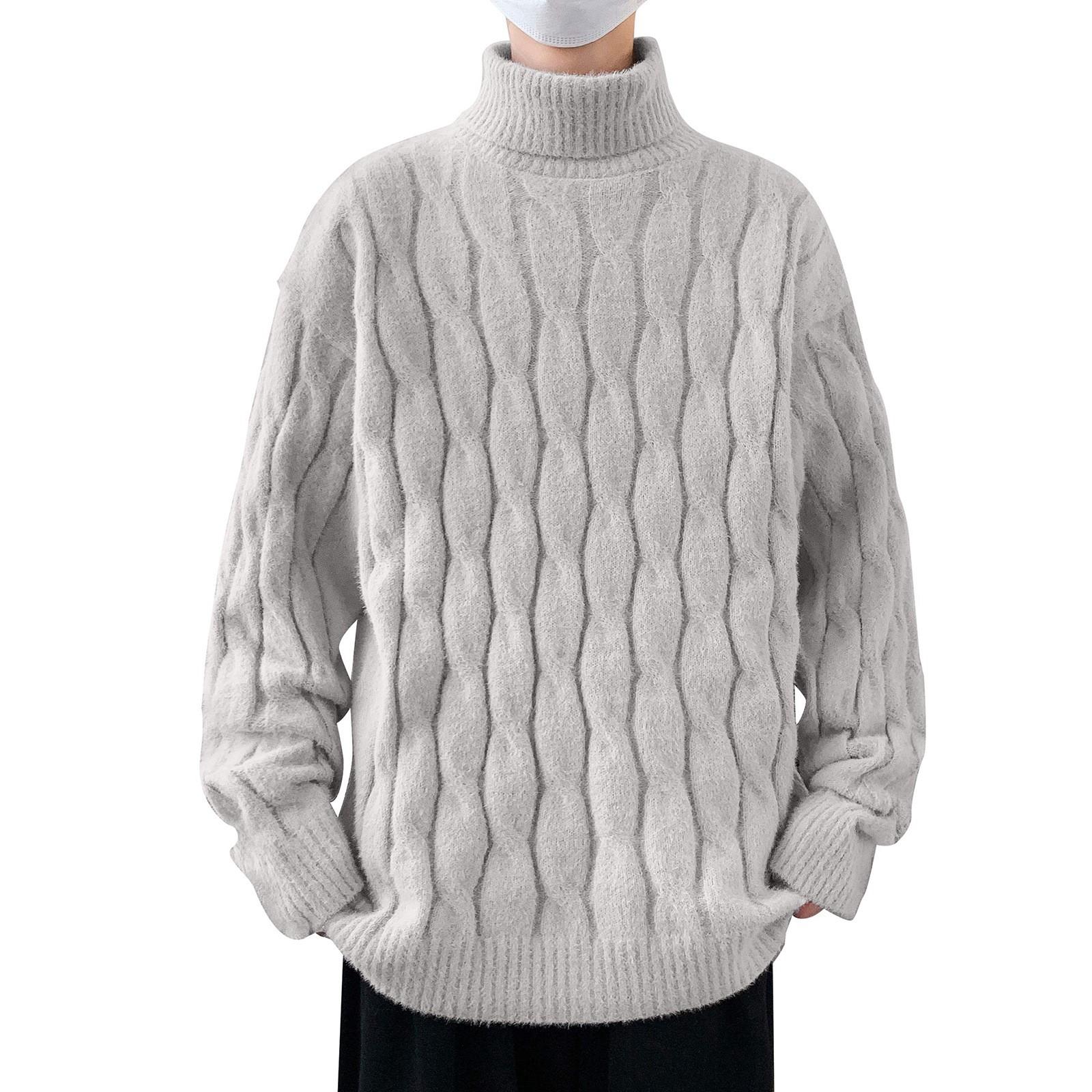 

Чоловіча універсальна водолазка на зимовій та флісовій основі, тепла в’язана основа M